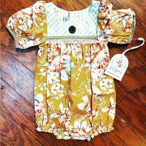 Ricrac and Ruffles Darling Mae Bubble Size 0/3M EUC